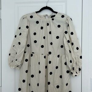 Polka dot cotton midi dress // WHO WHAT WEAR